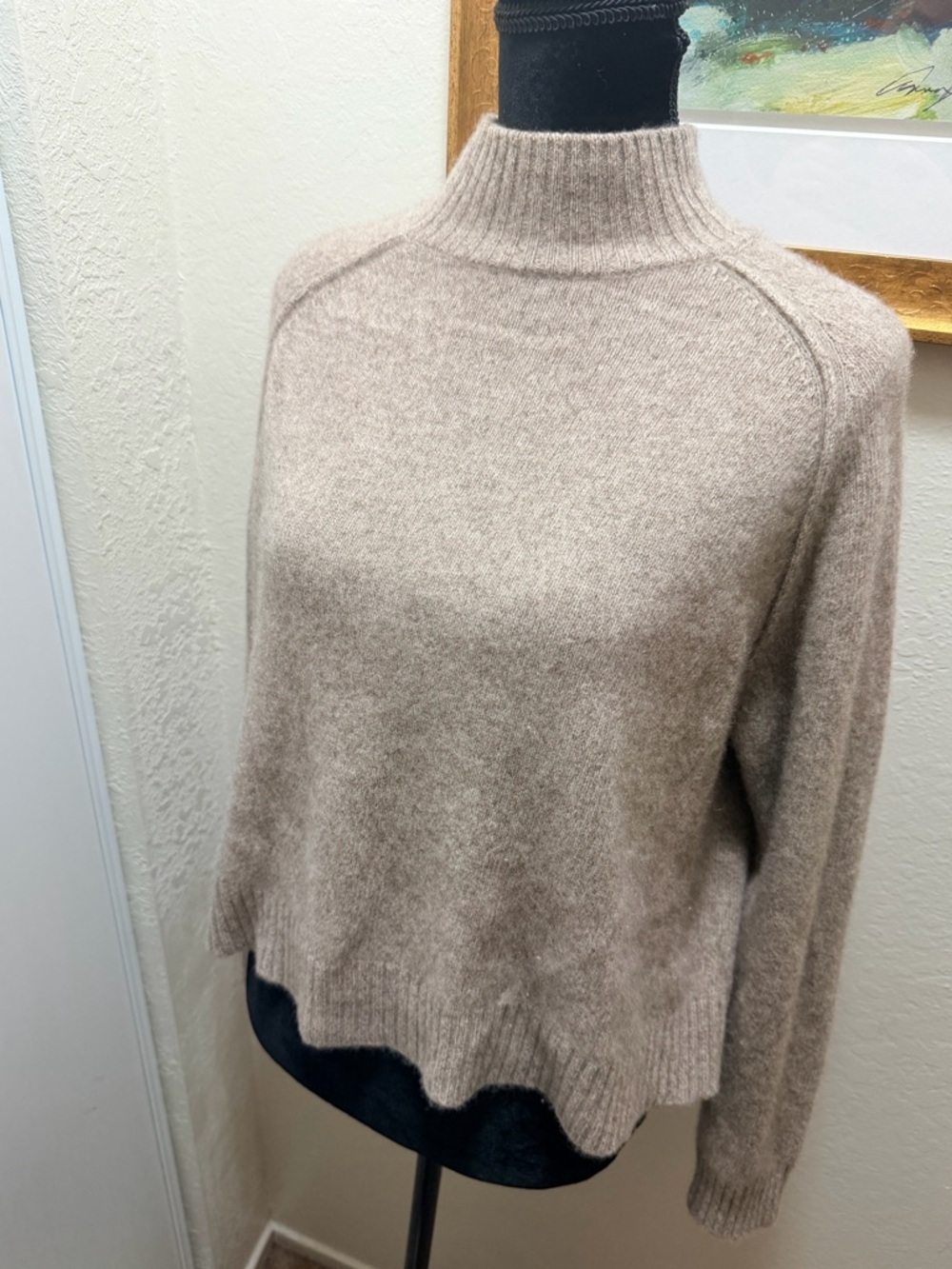 COLLABORATION JULES CASHMERE SWEATER - XS tan sweater - Picture 3 of 7